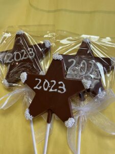 Celebrate your Grad - chocolate stars with 2023 on them